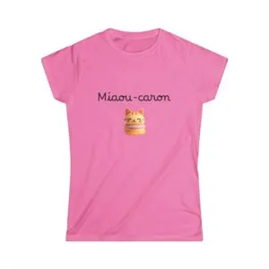 Women's Pink Tshirt Miaou-Caron
